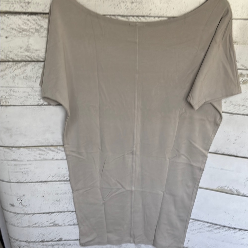 MOCO ECO shirt Tan long tunic - Short Sleeve T-Shirt- women’s M - Picture 3 of 3